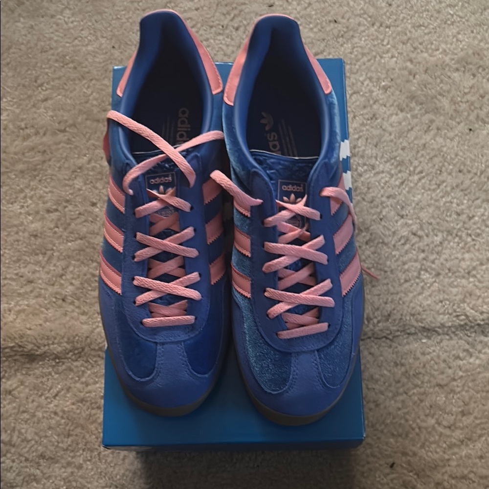 adidas gazelle Blue and Pink Sneakers with Breathable Mesh Upper